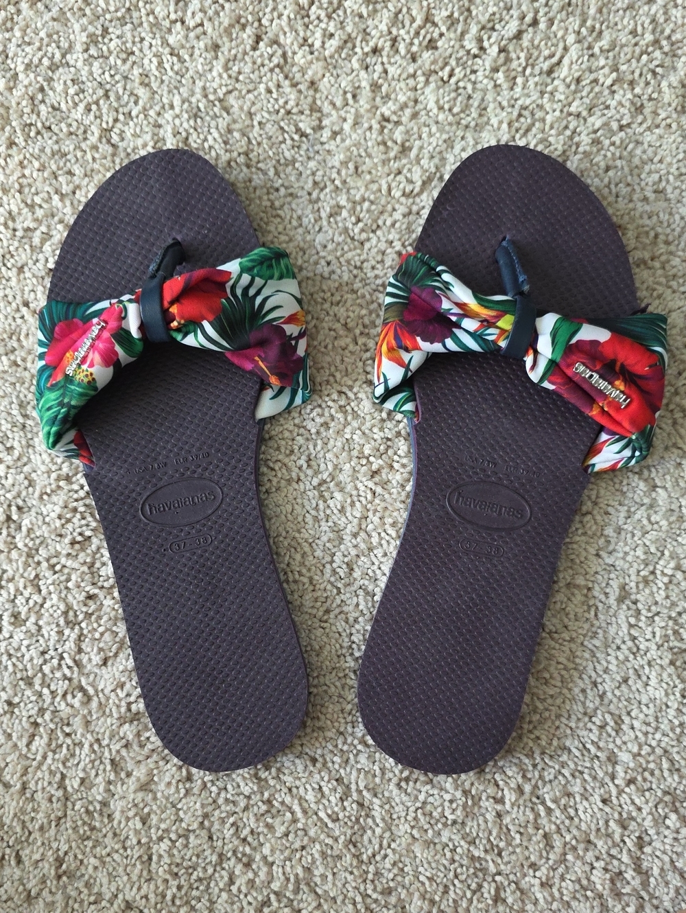 Floral Purple Sandals - Brand New